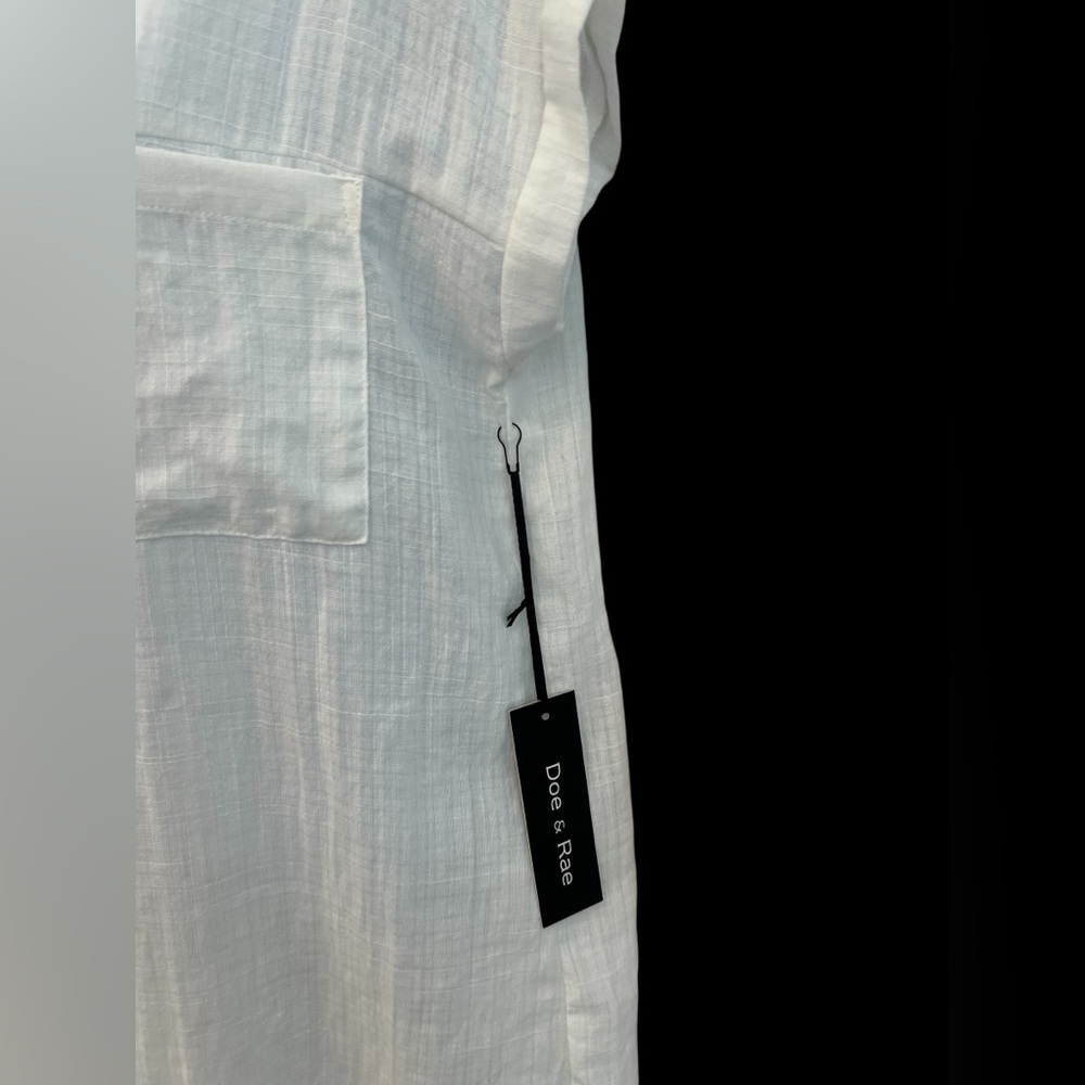 π NWT π€ DOE & RAE White Gauze V-Neck Top | Short Sleeve | Womenβs Small - Picture 5 of 10